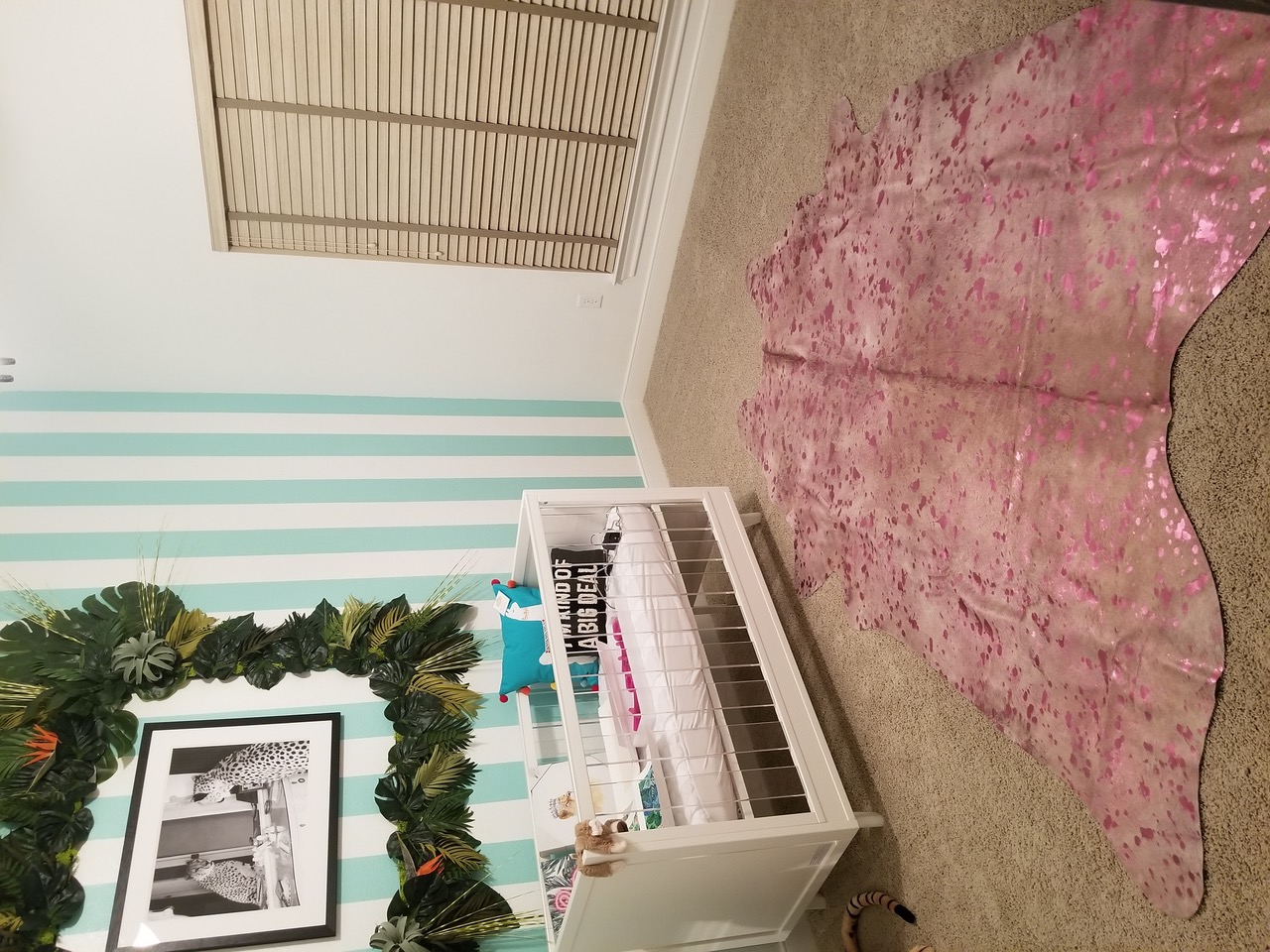 Pink Metallic Cowhide Rug In Canada