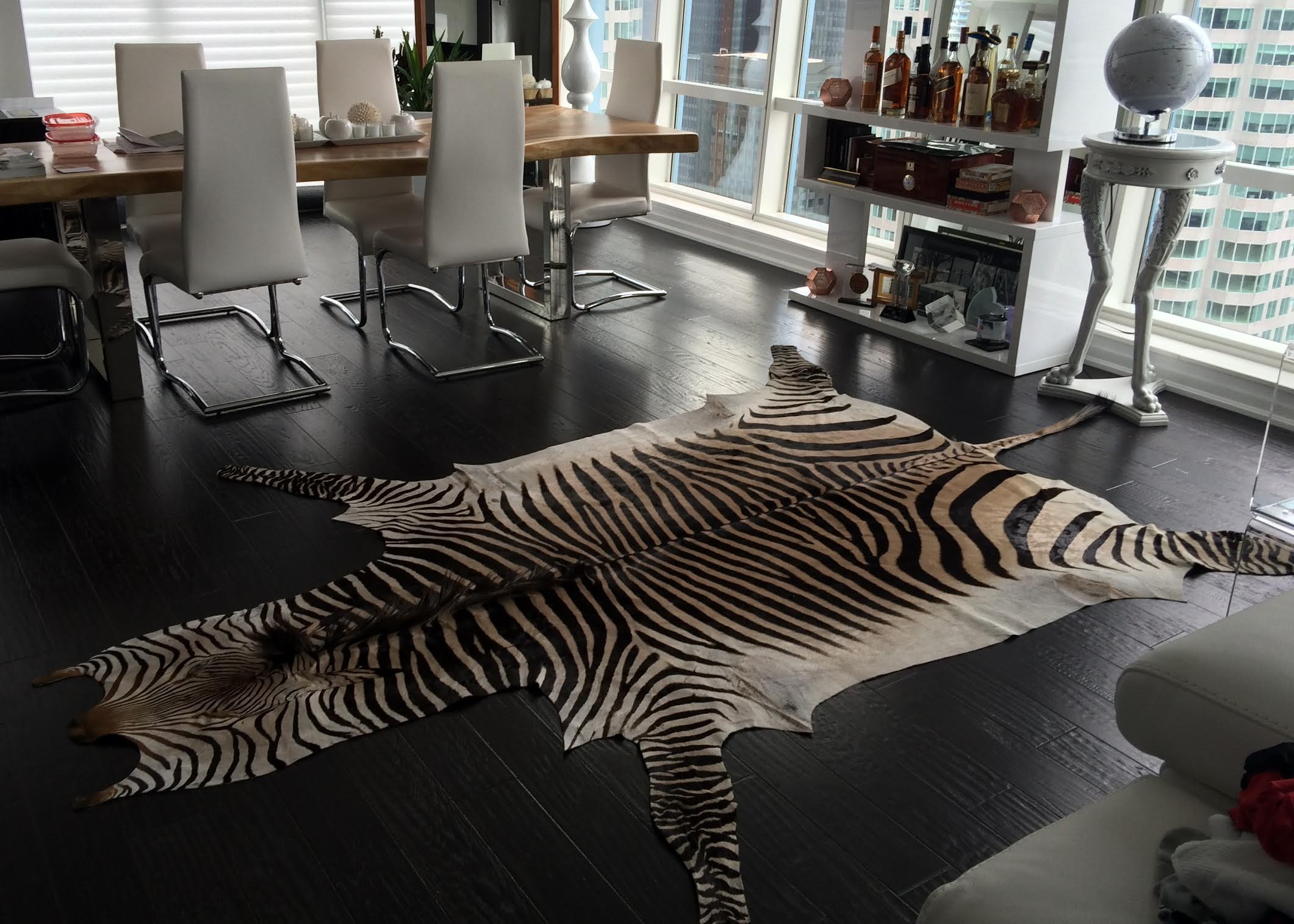 Genuine Hartmann Mountain Zebra Skin Rug